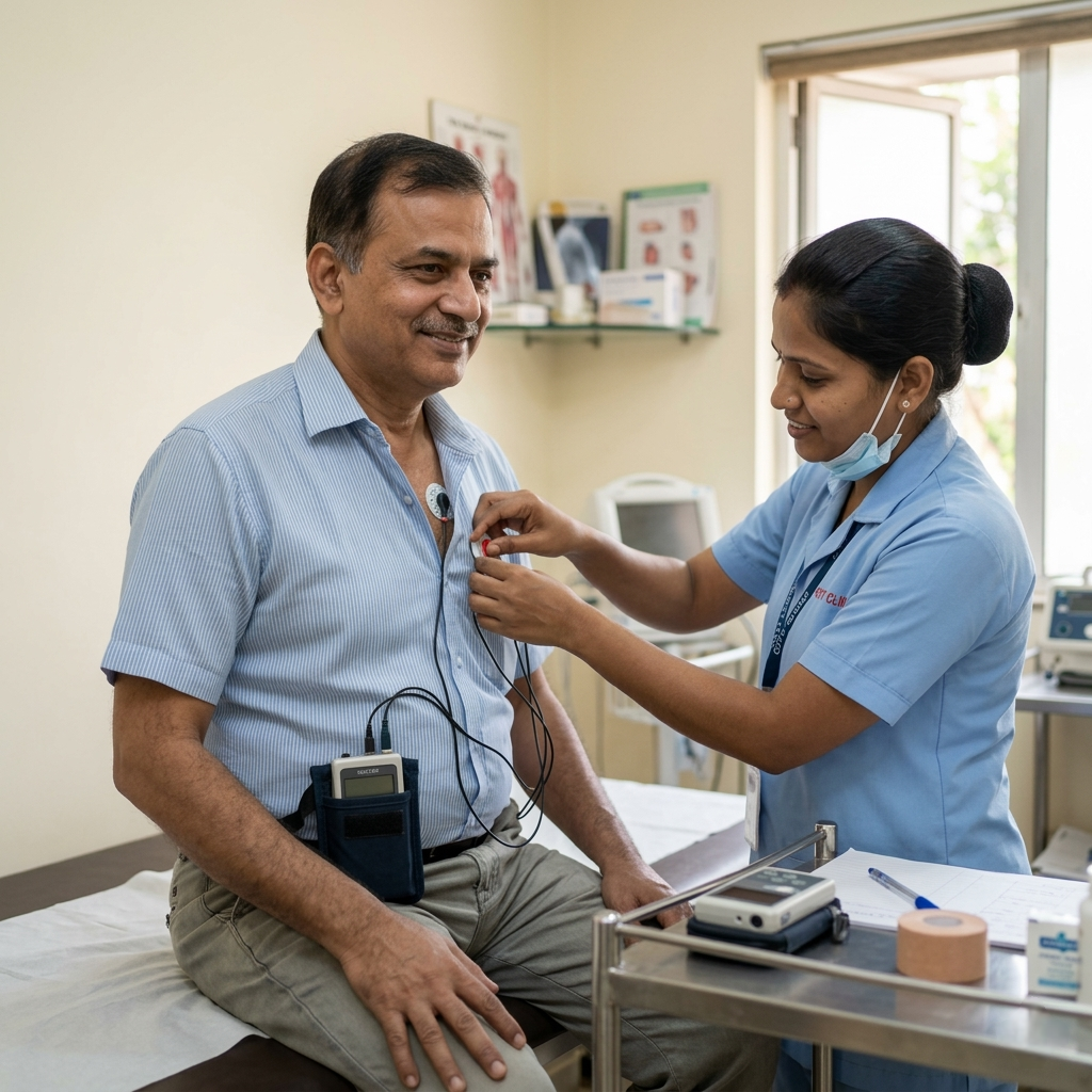 Holter heart monitor device